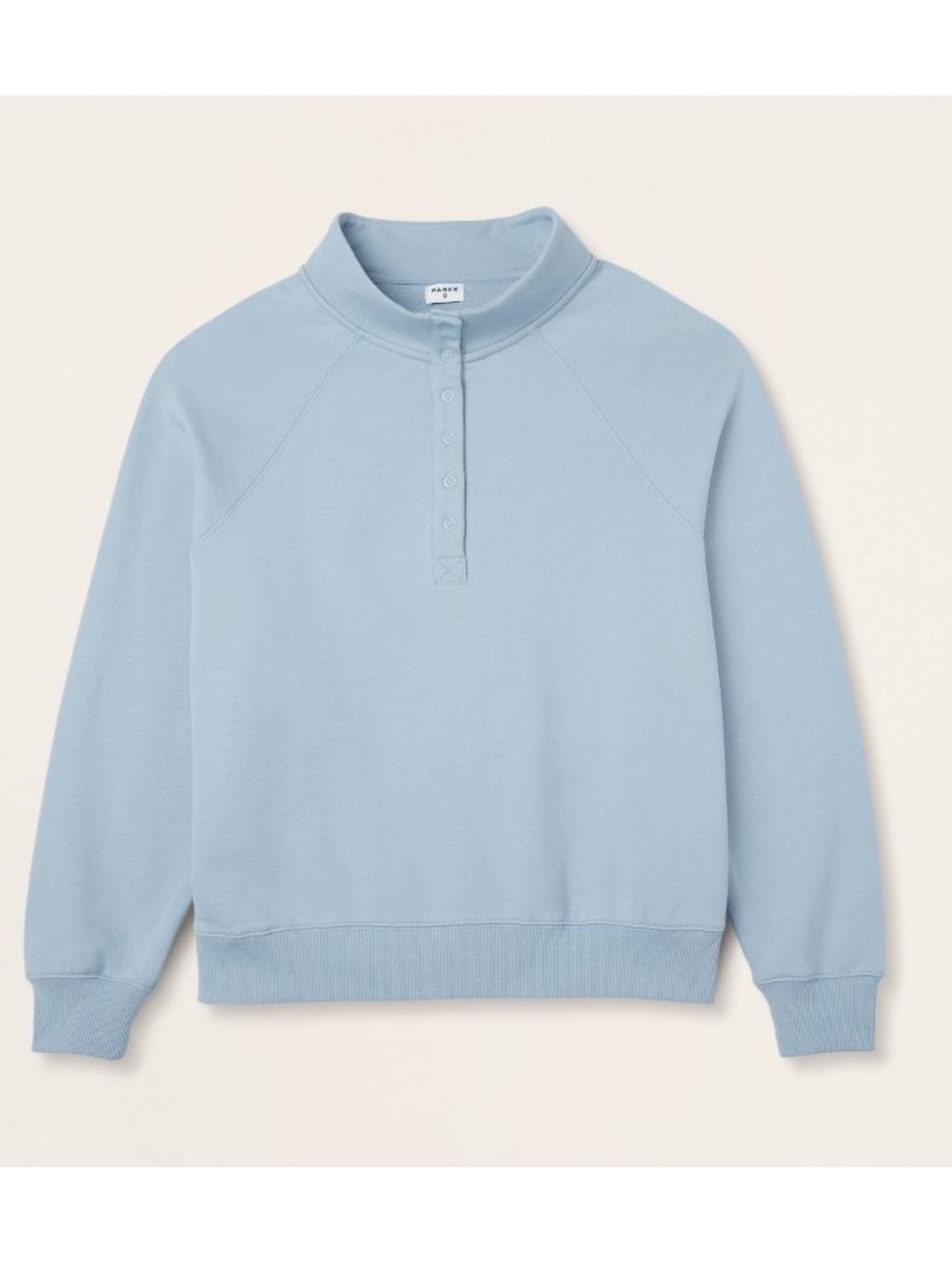 💗 Parke x Target Women's Snap Mockneck Popover Sweatshirt Light Blue L/XL